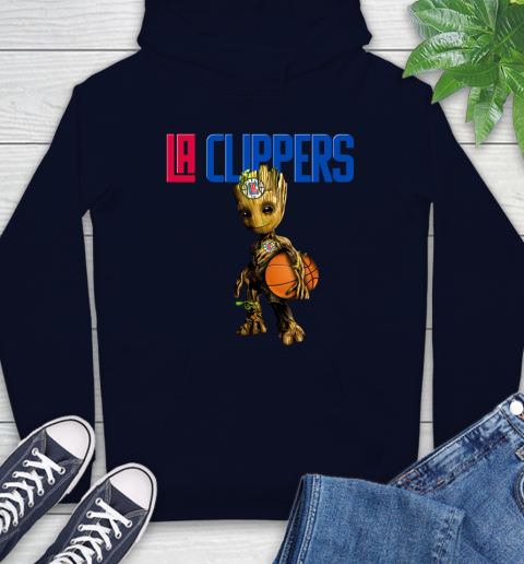 LA Clippers NBA Basketball Groot Marvel Guardians Of The Galaxy Hoodie 4