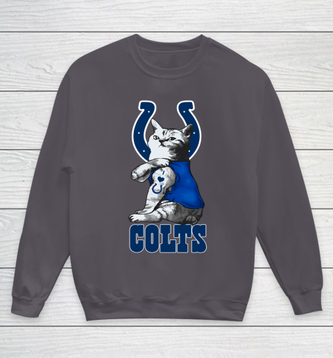NFL Football My Cat Loves Indianapolis Colts Youth Sweatshirt 5