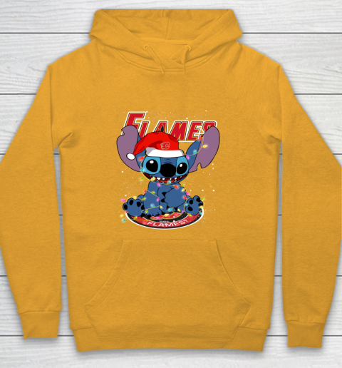 Calgary Flames NHL Hockey noel stitch Christmas Youth Hoodie 2