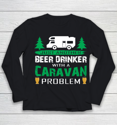 Happy Camping Just Another Beer Drinker Funny Youth Long Sleeve