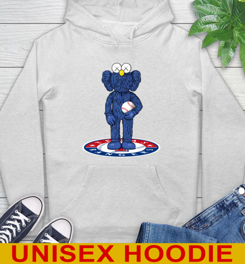 MLB Baseball Texas Rangers Kaws Bff Blue Figure Shirt Hoodie