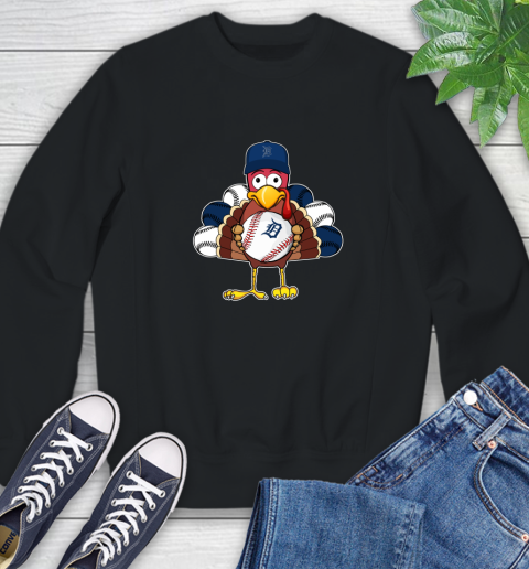 Detroit Tigers Turkey thanksgiving Sweatshirt 2