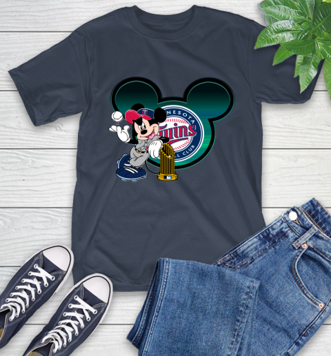 MLB Minnesota Twins The Commissioner's Trophy Mickey Mouse Disney T-Shirt 4