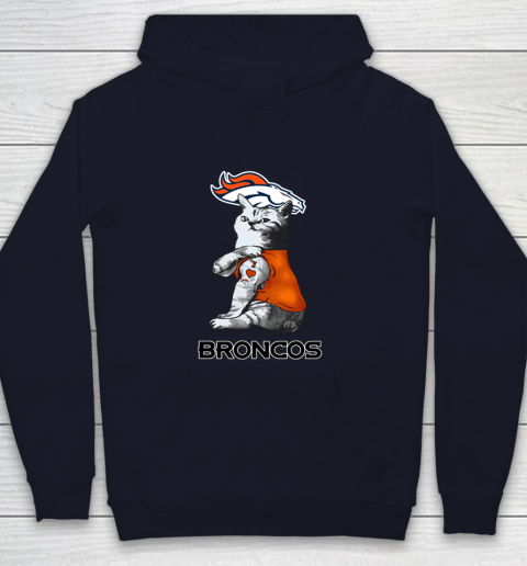 NFL Football My Cat Loves Denver Broncos Youth Hoodie 2