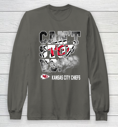 NFL Kansas City Chiefs Can't Stop Vs Long Sleeve T-Shirt 5