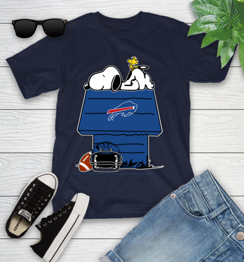 Buffalo Bills NFL Football Snoopy Woodstock The Peanuts Movie Youth T-Shirt 3
