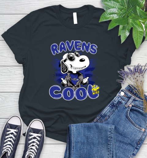 NFL Football Baltimore Ravens Cool Snoopy Shirt Women's T-Shirt 6