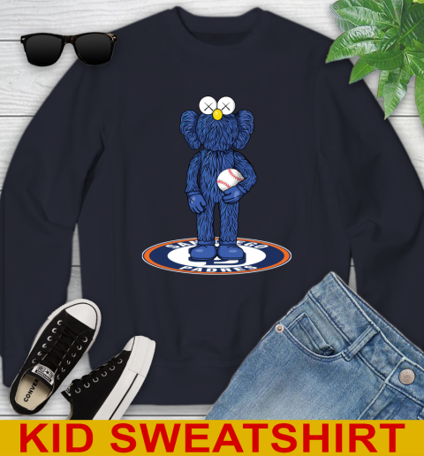 MLB Baseball San Diego Padres Kaws Bff Blue Figure Shirt Youth Sweatshirt 3