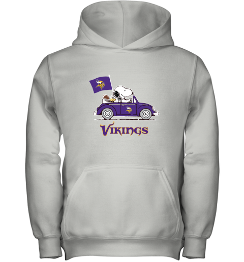 Snoopy And Woodstock Ride The Minnesota Vikings Car - Rookbrand