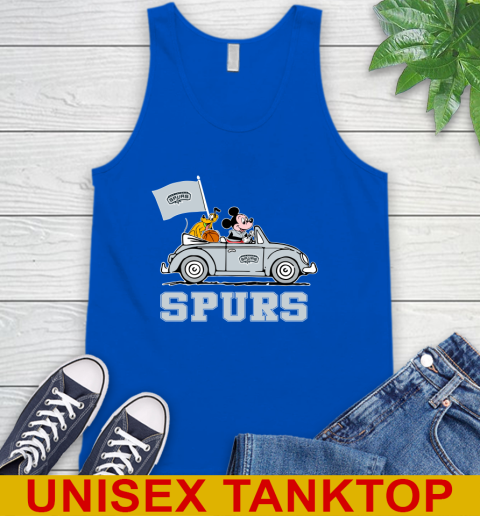 NBA Basketball San Antonio Spurs Pluto Mickey Driving Disney Shirt Tank Top 5