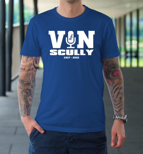 Vin Scully Microphone 1927 2022 T-Shirt 7
