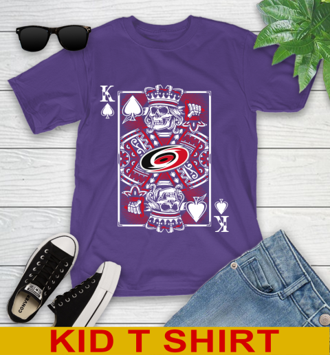 Carolina Hurricanes NHL Hockey The King Of Spades Death Cards Shirt Youth T-Shirt 3