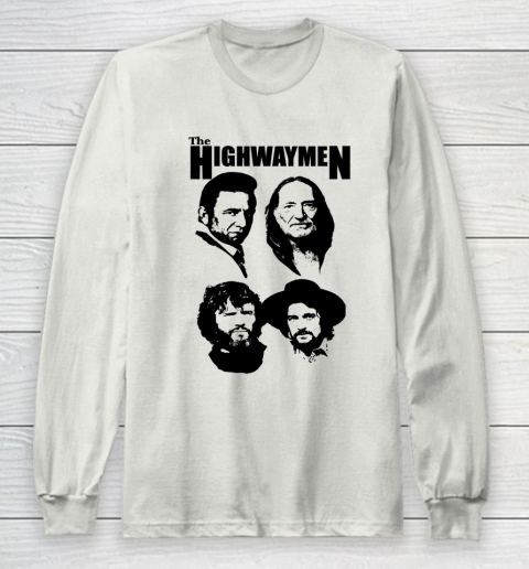 Willie Nelson Johnny Cash Outlaw Country Super Group The Highwaymen Long Sleeve T-Shirt 9