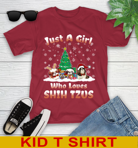 Christmas Just a girl who love shih tzus dog pet lover 249