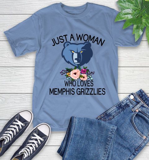 NBA Just A Woman Who Loves Memphis Grizzlies Basketball Sports T-Shirt 11