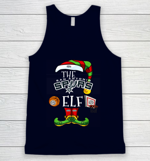 San Antonio Spurs Christmas ELF Funny NBA Tank Top 2
