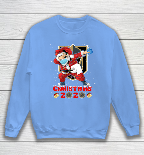 Vegas Golden Knights Funny Santa Claus Dabbing Christmas 2020 NHL Sweatshirt 8
