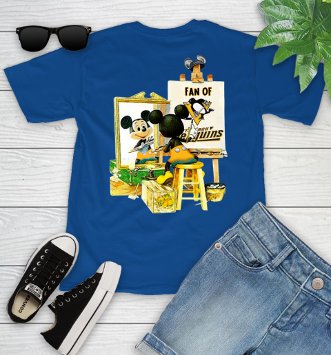 NHL Hockey Pittsburgh Penguins Mickey Drawing Shirt 103