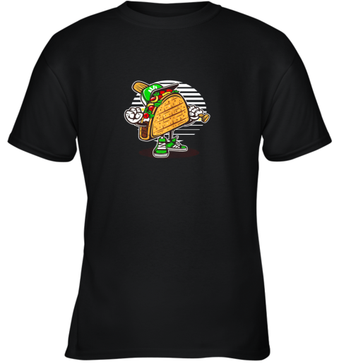 Taco Baseball Shirt Baseball Playing Taco Youth T-Shirt