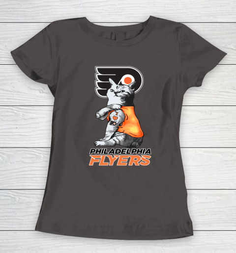 NHL My Cat Loves Philadelphia Flyers Hockey Women's T-Shirt 7