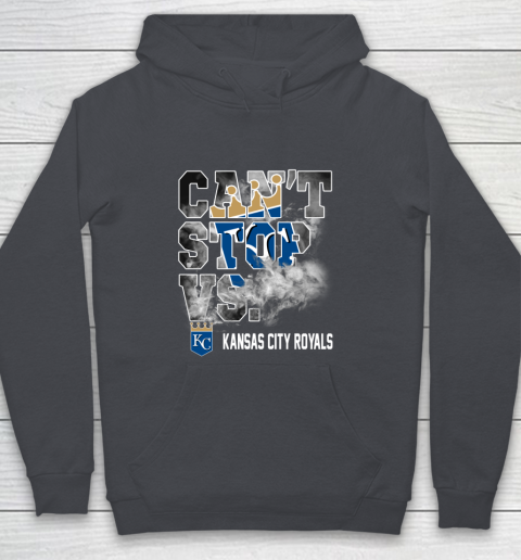 MLB Kansas City Royals Baseball Can't Stop Vs Kansas City Royals Youth Hoodie 5