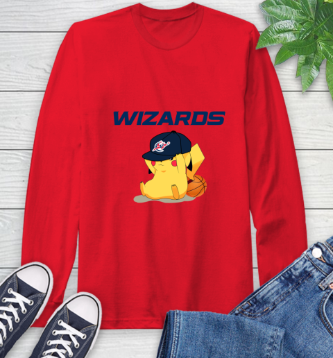 NBA Pikachu Basketball Sports Washington Wizards Long Sleeve T-Shirt 10