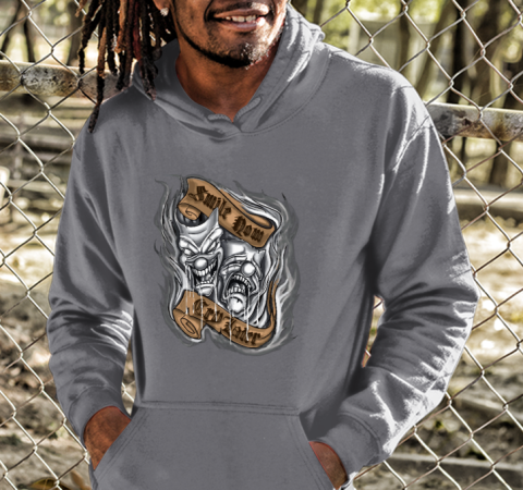 Clown Smile Now Cry Later Hoodie nqz5 clown smile now cry later hoodie 23 front charcoal