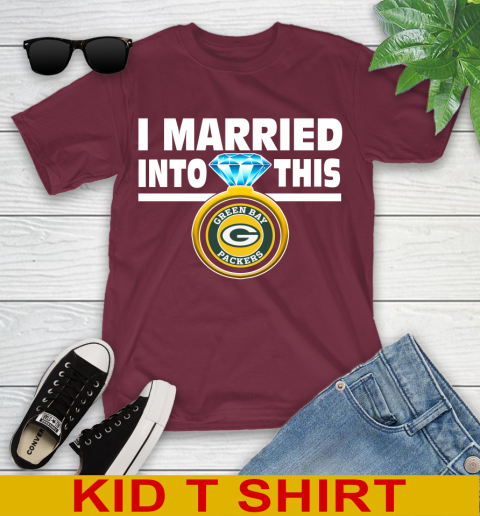 Green Bay Packers NFL Football I Married Into This My Team Sports Youth T-Shirt 5