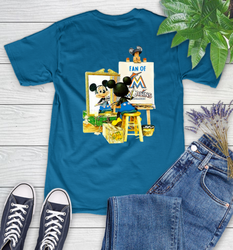 MLB Baseball Miami Marlins Mickey Drawing Shirt 89