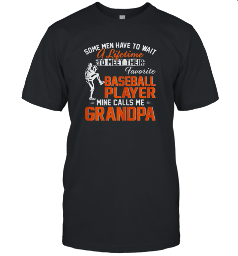 My Favorite Baseball Player Calls Me Grandpa Father's Day Unisex Jersey Tee