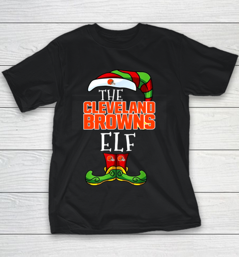 Cleveland Browns Christmas ELF Funny NFL Youth T-Shirt