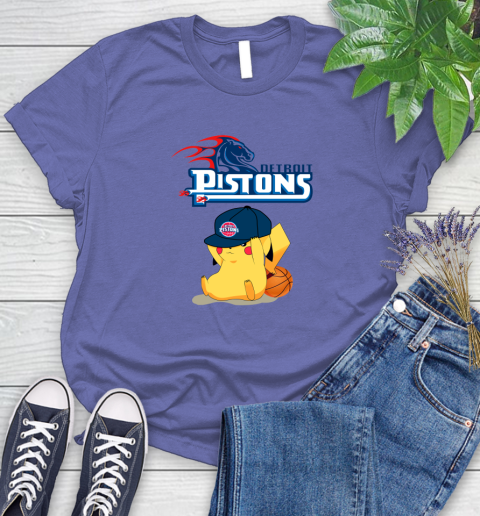 NBA Pikachu Basketball Sports Detroit Pistons Women's T-Shirt 11