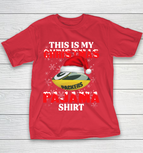 Green Bay Packers This Is My Christmas Pajama Shirt NFL Youth T-Shirt 7