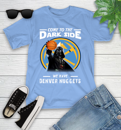 NBA Come To The Dark Side We Have Denver Nuggets Star Wars Darth Vader Basketball Youth T-Shirt 15