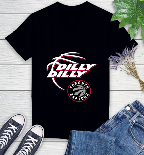 NBA Toronto Raptors Dilly Dilly Basketball Sports Women's V-Neck T-Shirt 2