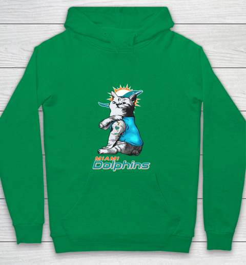 NFL Football My Cat Loves Miami Dolphins Youth Hoodie 4