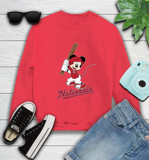 MLB Baseball Washington Nationals Cheerful Mickey Mouse Shirt Sweatshirt 10