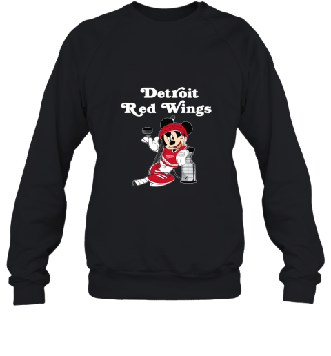 Mickey Detroit Red Wings With The Stanley Cup Hockey NHL Sweatshirt