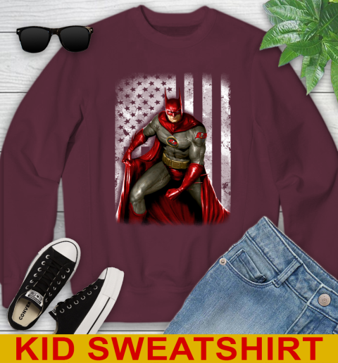 Tampa Bay Buccaneers NFL Football Batman DC American Flag Shirt Youth Sweatshirt 4