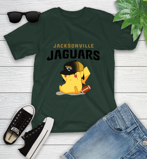 NFL Pikachu Football Sports Jacksonville Jaguars Youth T-Shirt 5