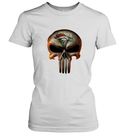 Denver Broncos The Punisher Mashup Football Women's T-Shirt