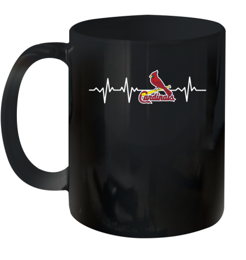 St.Louis Cardinals MLB Baseball Heart Beat Shirt Ceramic Mug 11oz