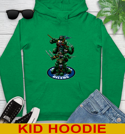 NHL Hockey Edmonton Oilers Teenage Mutant Ninja Turtles Shirt Youth Hoodie 9 NHL Hockey Edmonton Oilers Teenage Mutant Ninja Turtles Shirt Youth Hoodie - Image 9