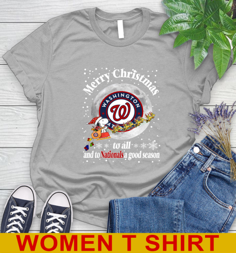 Washington Nationals Merry Christmas To All And To Nationals A Good Season MLB Baseball Sports Women's T-Shirt 5