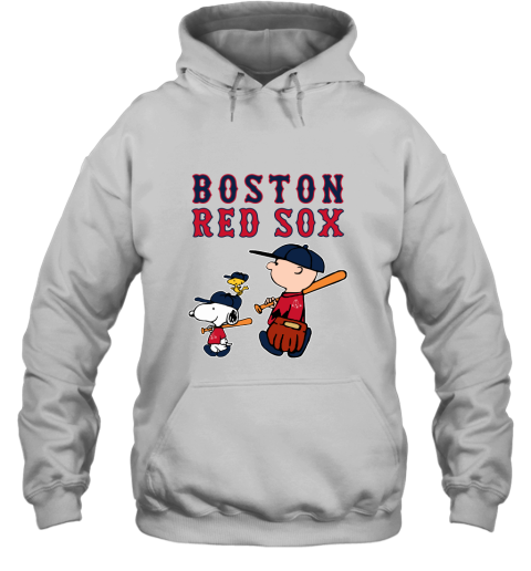 Boston Red Sox Let's Play Baseball Together Snoopy MLB Hoodie