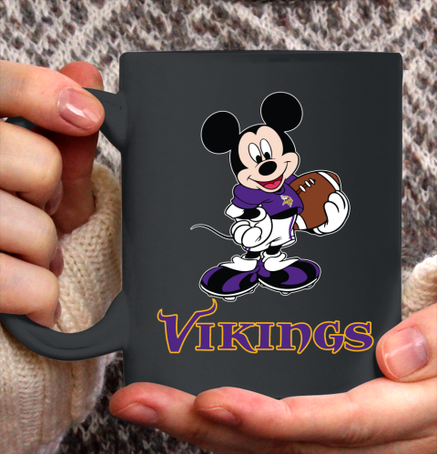 NFL Football Minnesota Vikings Cheerful Mickey Mouse Shirt Ceramic Mug 11oz