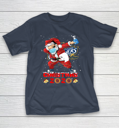 Cleveland Cavaliers Funny Santa Claus Dabbing Christmas 2020 NBA T-Shirt 3