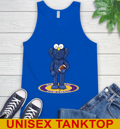 NFL Football Minnesota Vikings Kaws Bff Blue Figure Shirt Tank Top 5