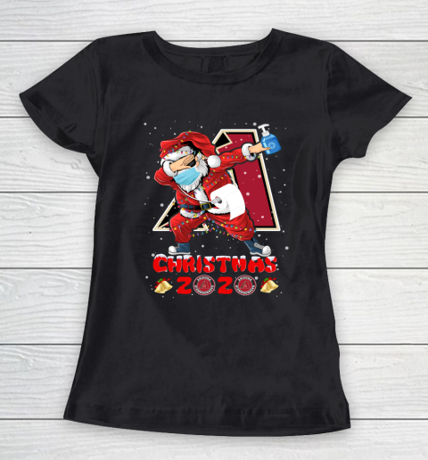 Arizona Diamondbacks Funny Santa Claus Dabbing Christmas 2020 MLB Women's T-Shirt