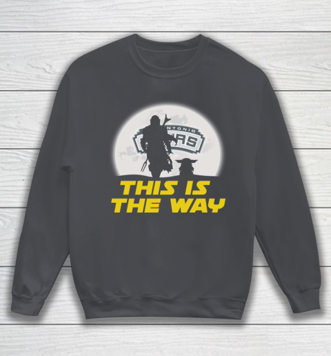 San Antonio Spurs NBA Basketball Star Wars Yoda And Mandalorian This Is The Way Sweatshirt 4